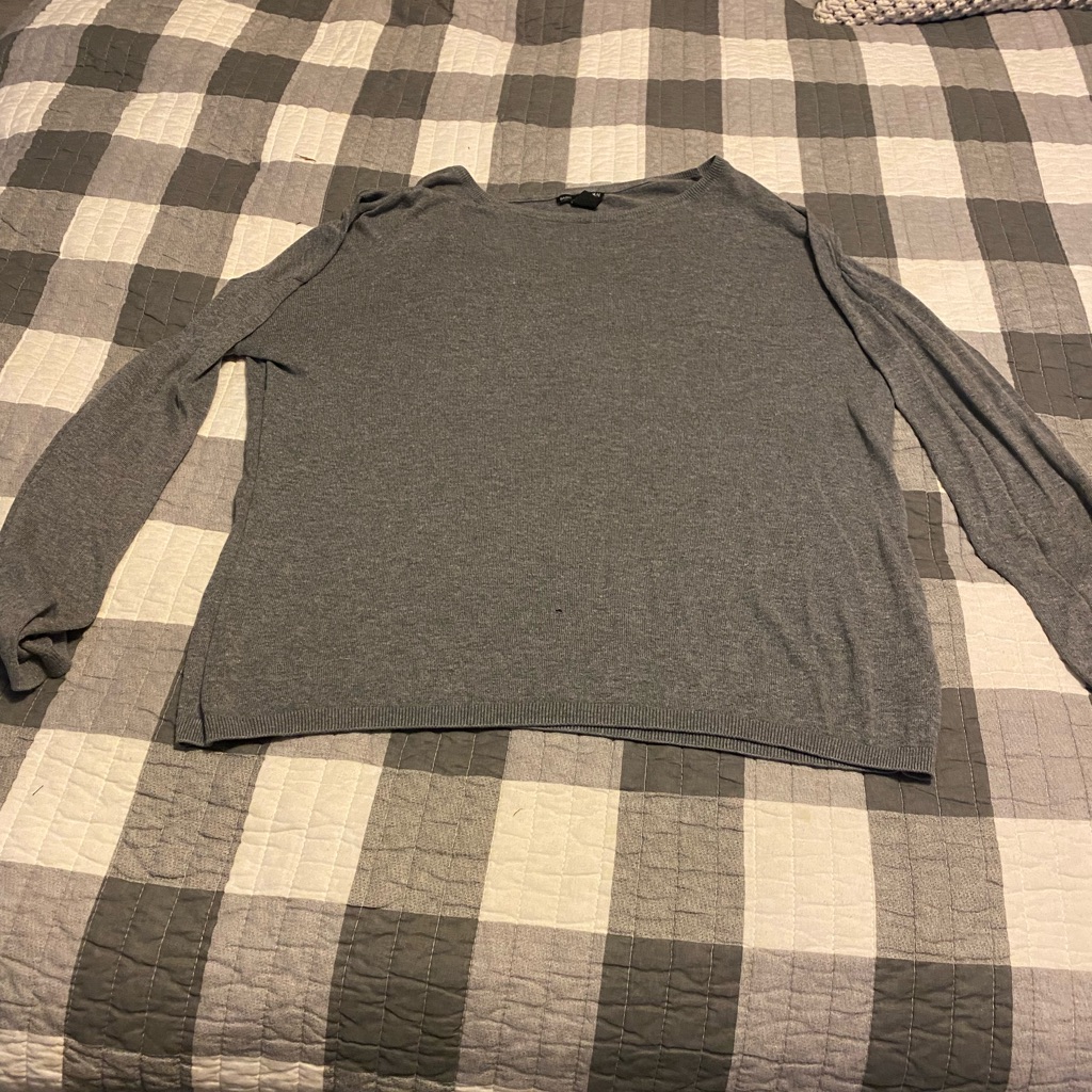 H&M Basic Sweater- Grey- Size Medium